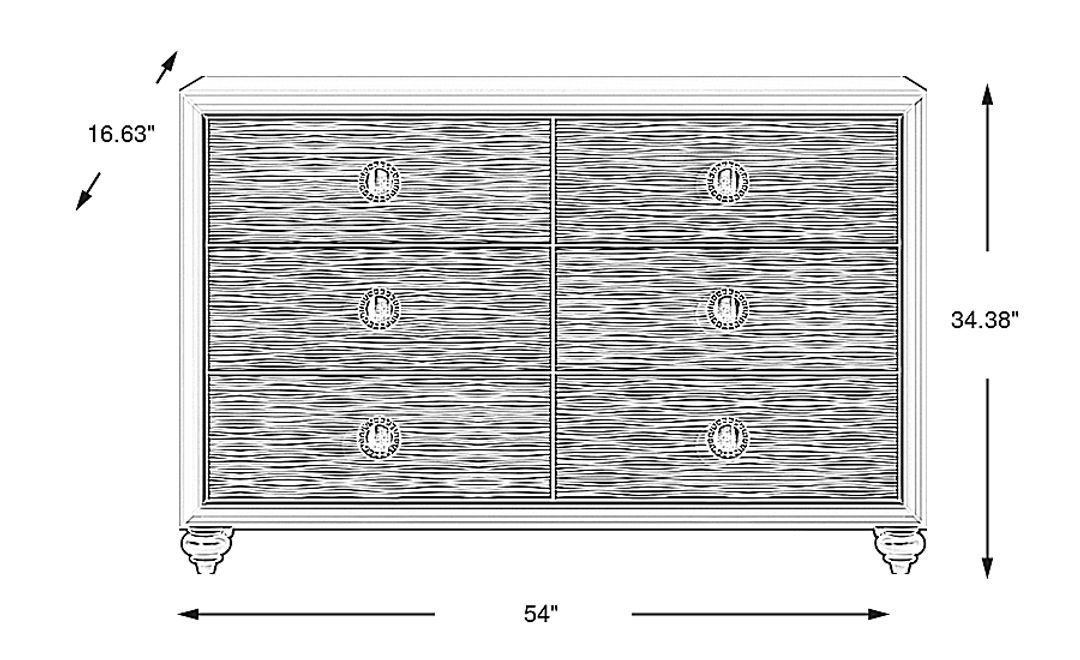 Kids Evangeline Silver Dresser