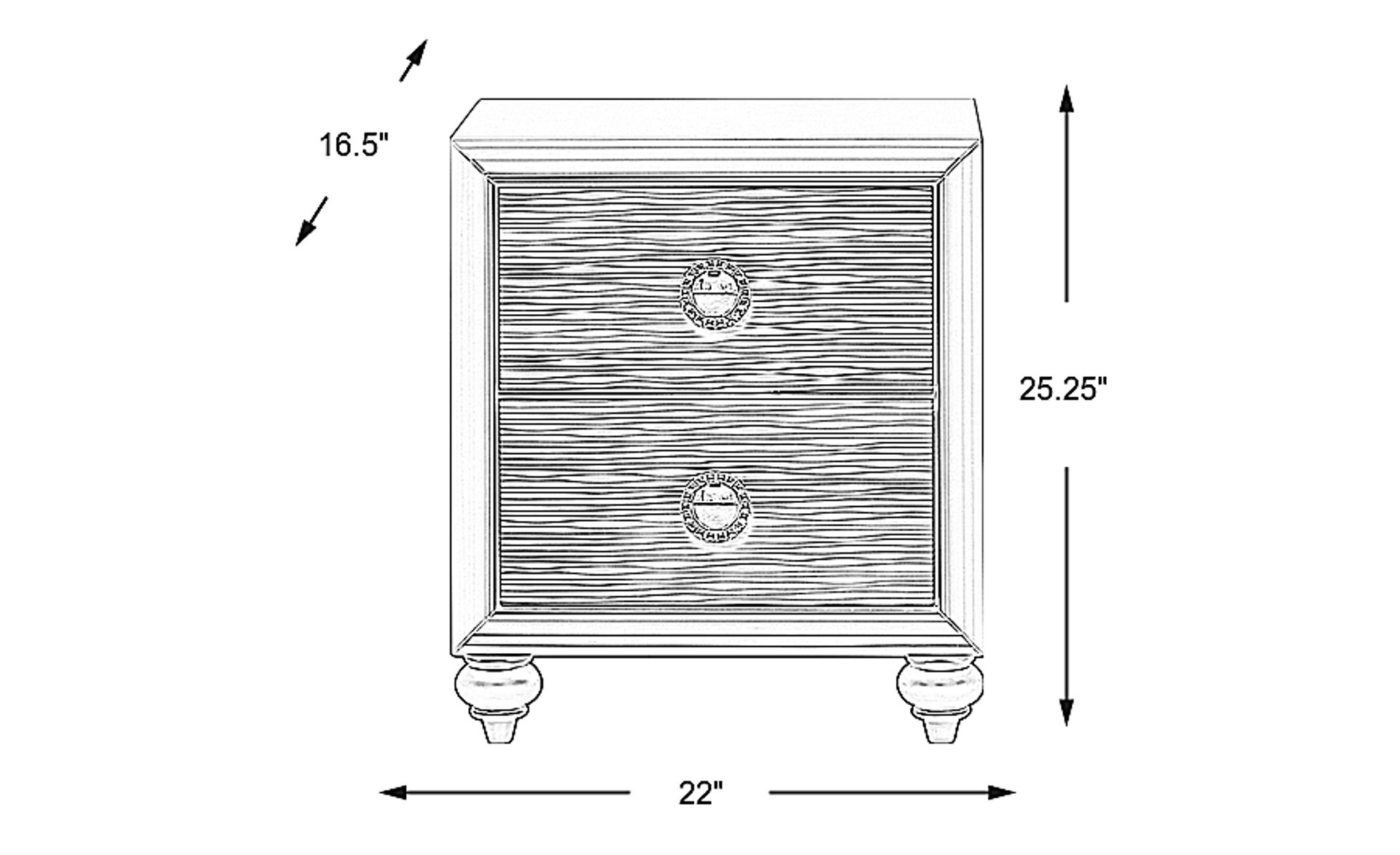 Dimension Image. Please refer to the Dimension Tab on this page for dimension details.
