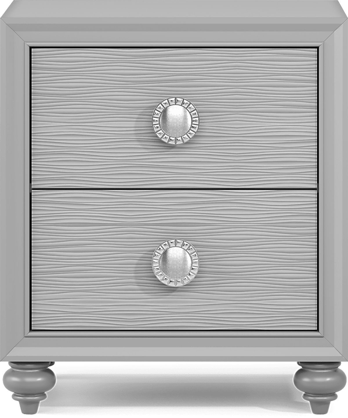 Evangeline Silver Gray Nightstand Rooms to Go