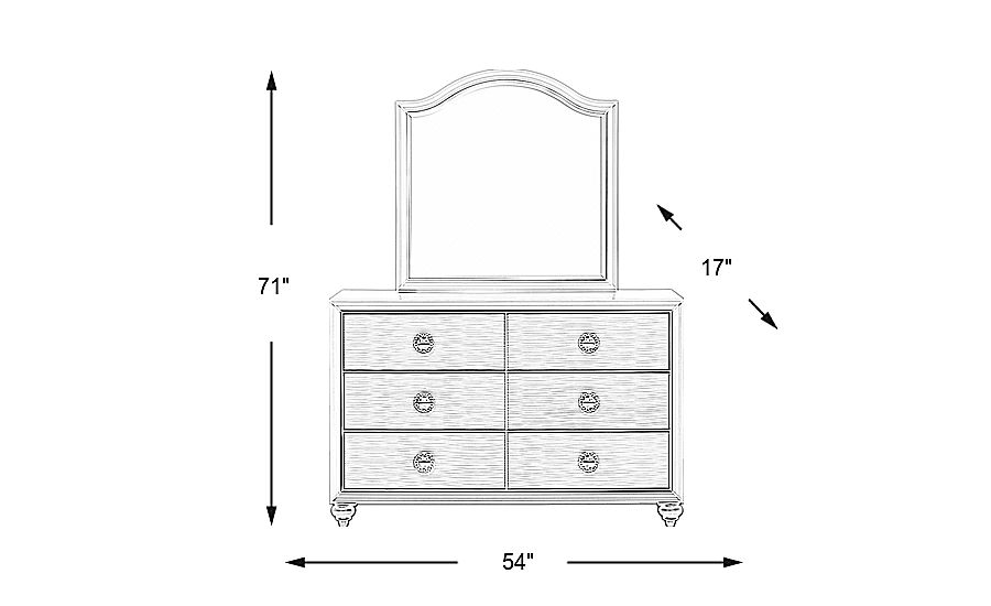 Kids Evangeline White Dresser & Mirror Set Rooms To Go