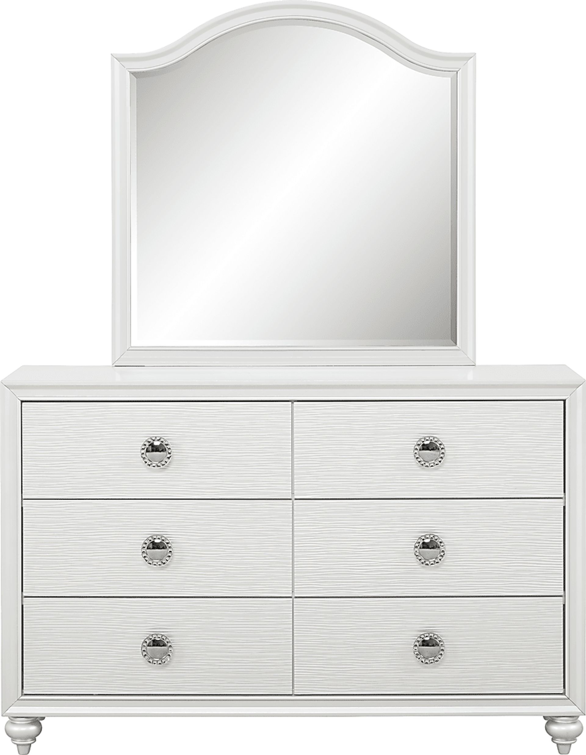 Kids Evangeline White Dresser & Mirror Set - Image 1