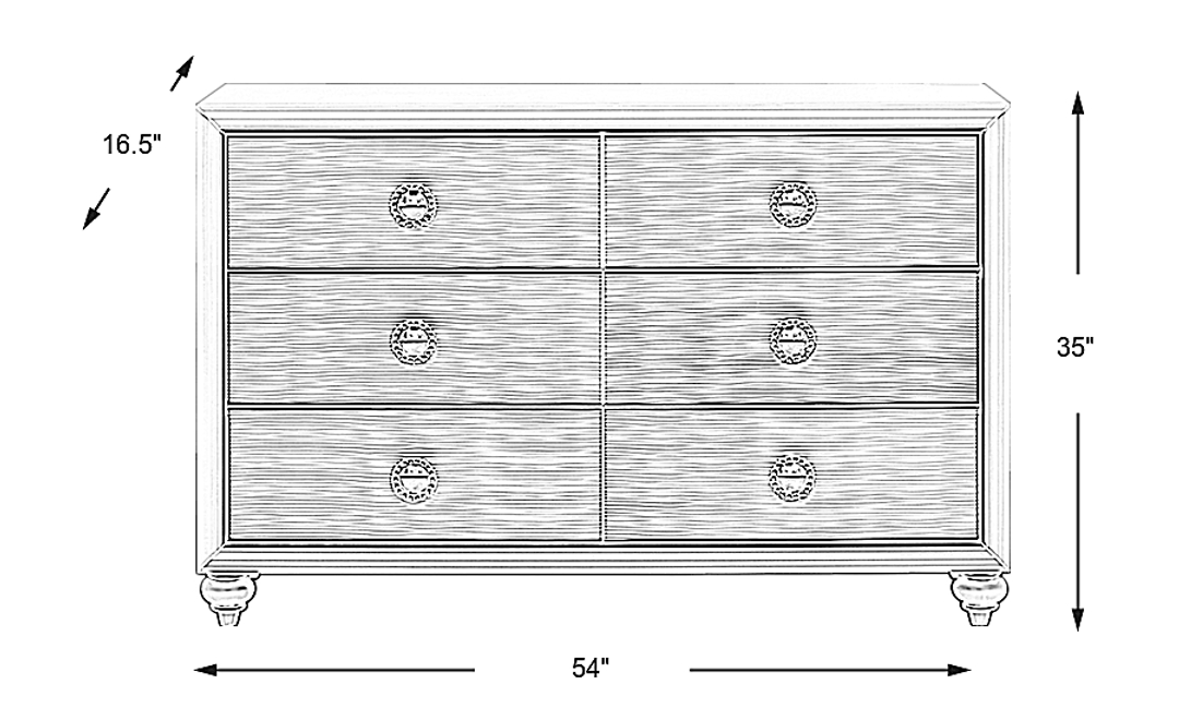 Kids Evangeline White Dresser