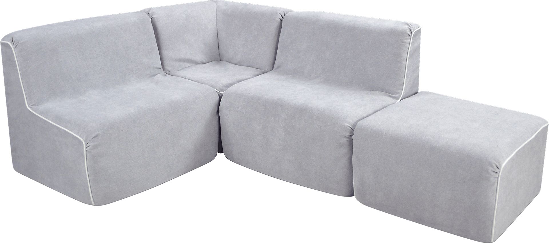 Kids Everin Silver Sectional - Image 1