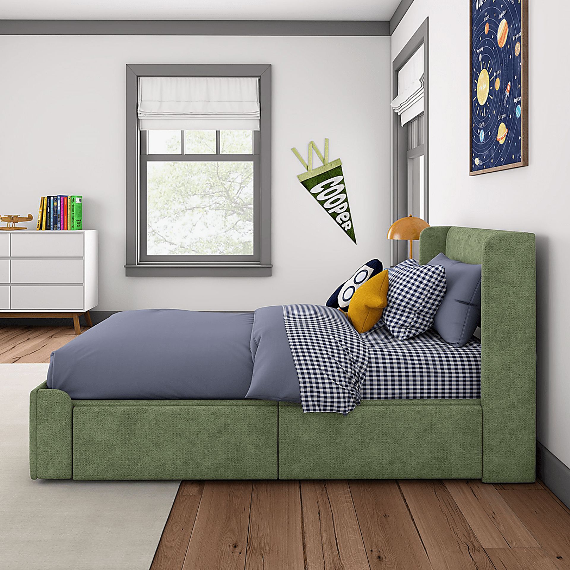 Kids Evosa I Green Twin Bed - Image 3