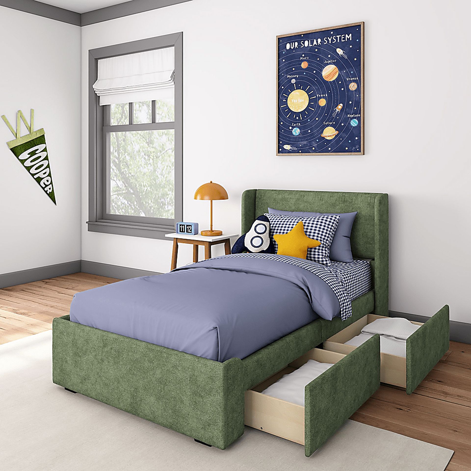 Kids Evosa I Green Twin Bed - Image 4