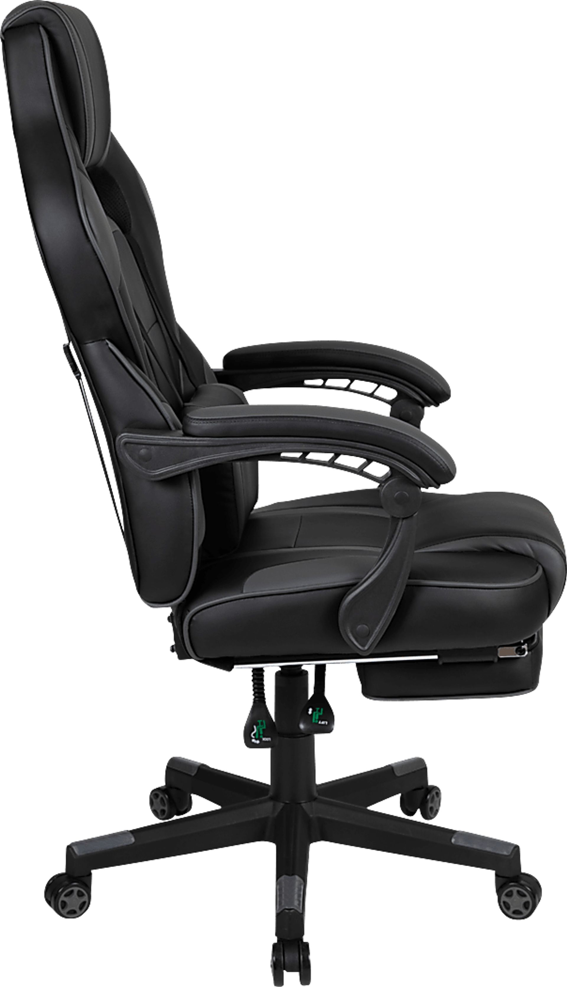 Exfor Gray Ergonomic PC Gaming Chair with Footrest - Image 2