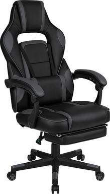 Exfor Gray Ergonomic PC Gaming Chair with Footrest