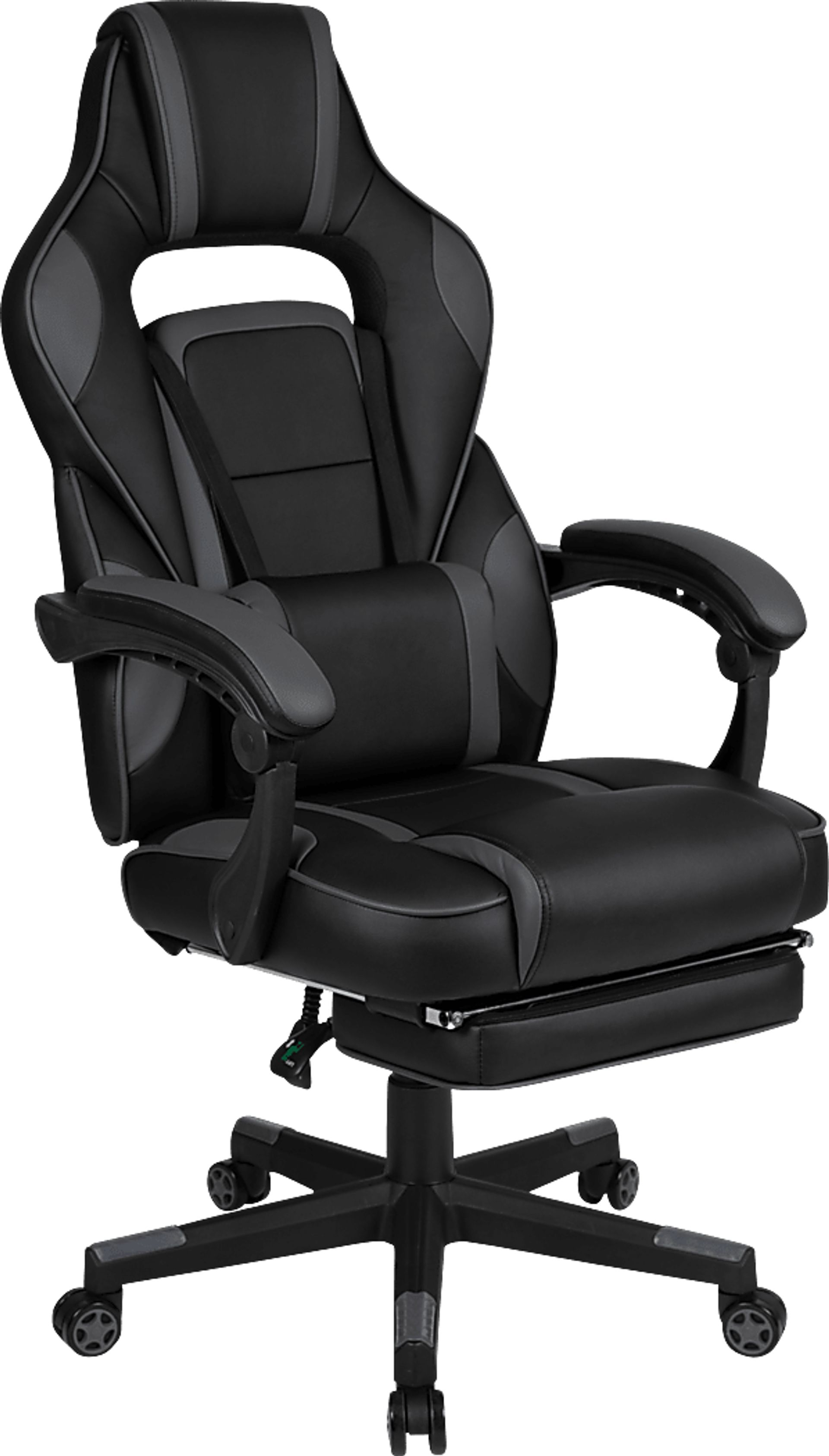 Exfor Gray Ergonomic PC Gaming Chair with Footrest - Image 1