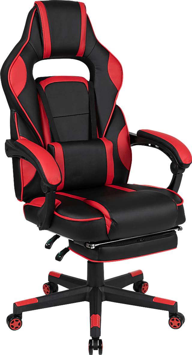 Exfor Red Ergonomic PC Gaming Chair with Footrest - Thumbnail - Image 1