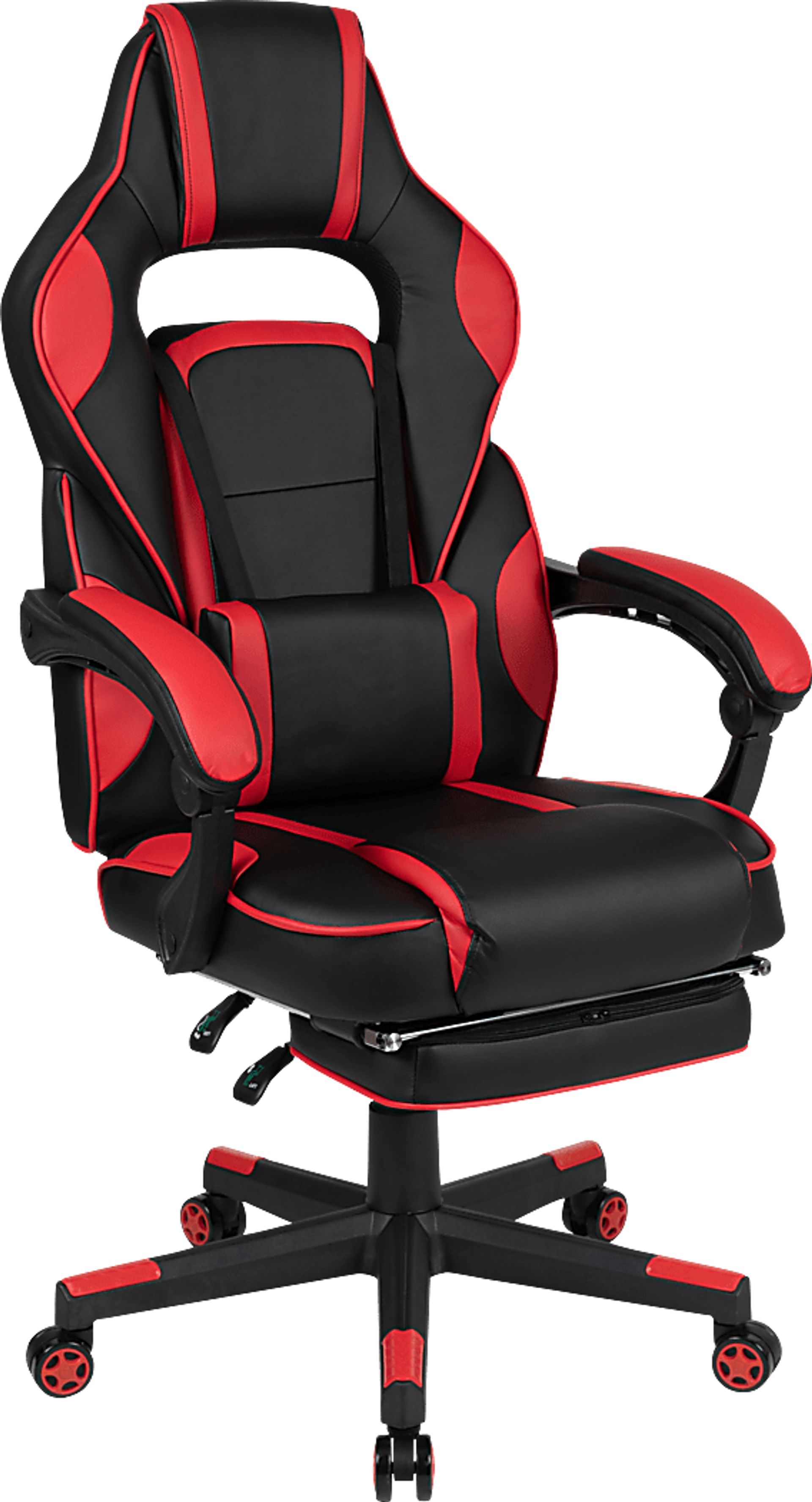 Exfor Red Ergonomic PC Gaming Chair with Footrest - Image 1