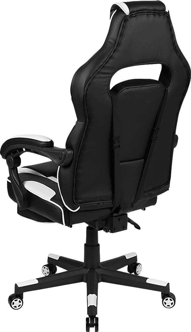 Exfor White Ergonomic PC Gaming Chair with Footrest - Thumbnail - Image 3