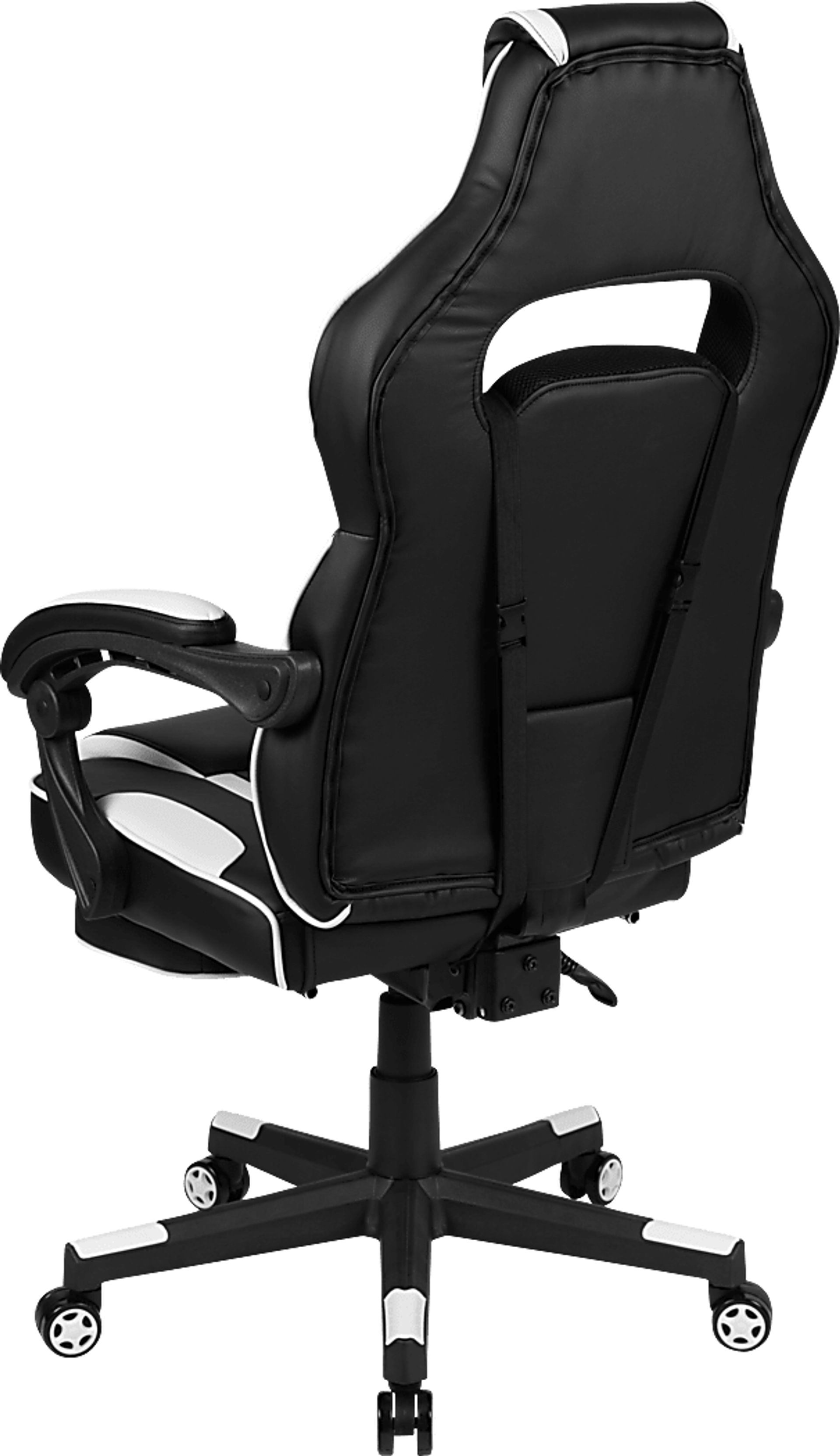 Exfor White Ergonomic PC Gaming Chair with Footrest - Image 3