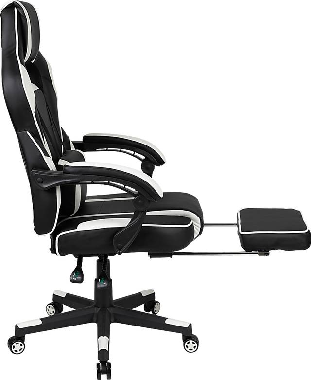 Exfor White Ergonomic PC Gaming Chair with Footrest - Thumbnail - Image 6