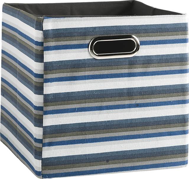 Kids Extreme You Blue and Black Striped Square Storage Bin - Thumbnail - Image 1