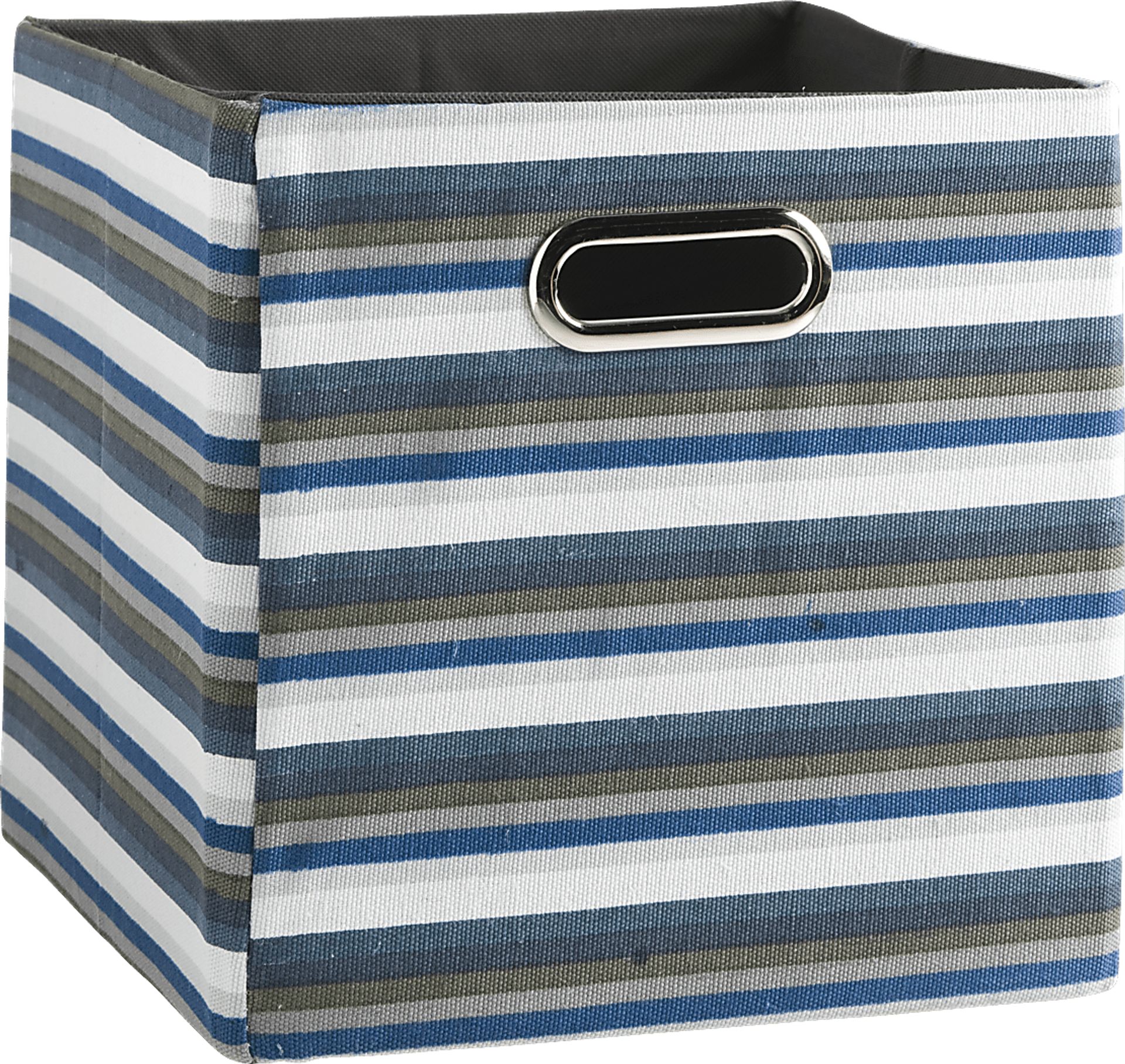 Kids Extreme You Blue and Black Striped Square Storage Bin - Image 1
