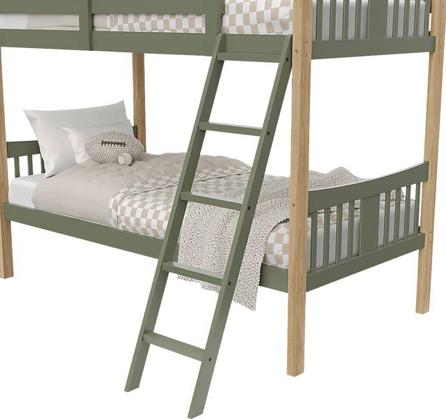 Kids Fablea Olive Twin/Twin Bunk Bed - Thumbnail - Image 5
