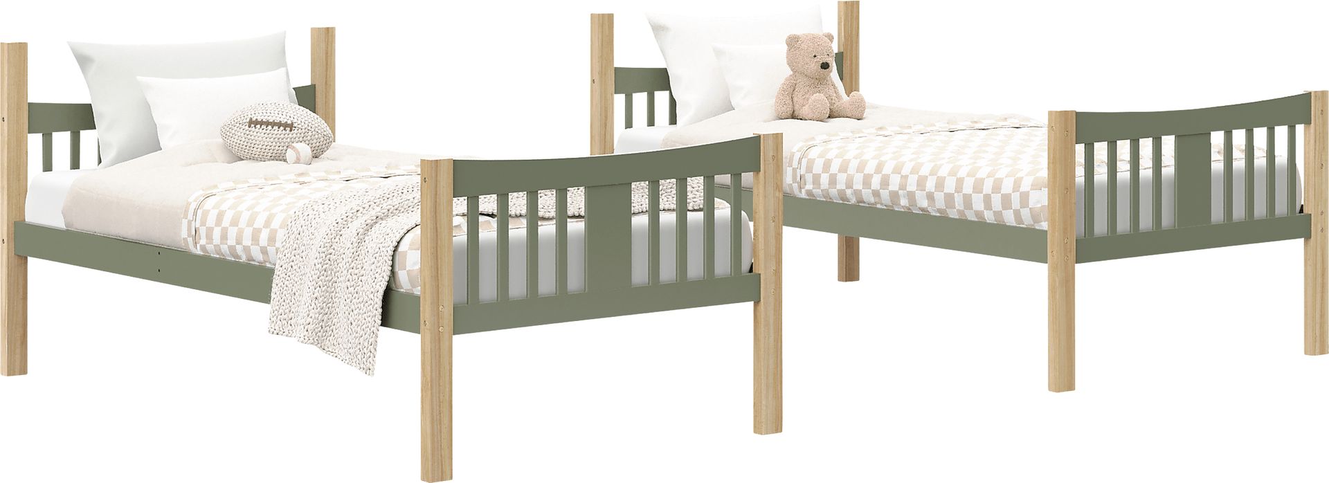 Kids Fablea Olive Twin/Twin Bunk Bed - Image 7