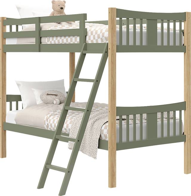 Kids Fablea Olive Twin/Twin Bunk Bed - Thumbnail - Image 8
