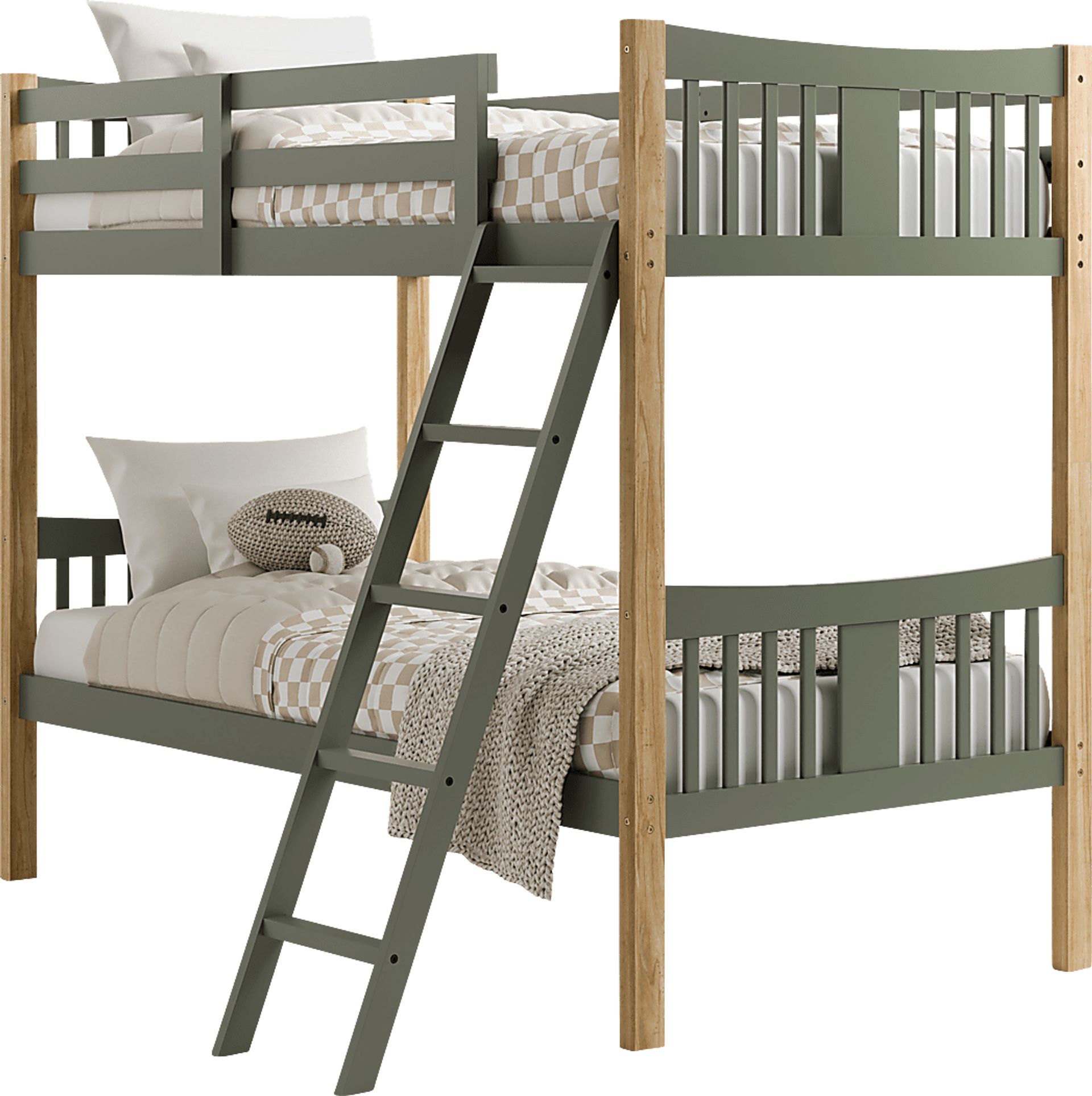 Kids Fablea Olive Twin/Twin Bunk Bed - Image 10