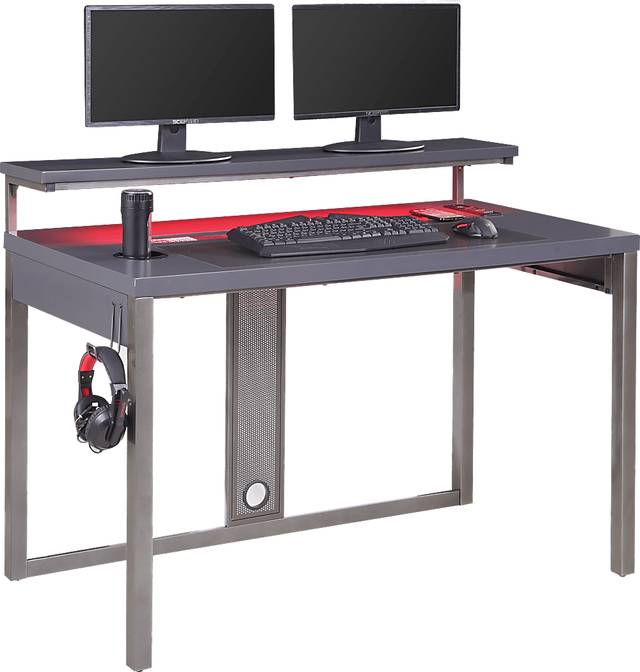 Kids Falkor Gray 48 in. Gaming Desk - Thumbnail - Image 5