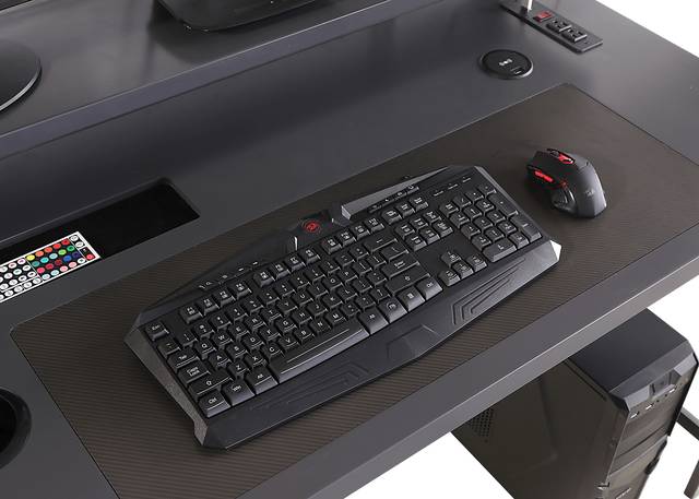 Kids Falkor Gray 48 in. Gaming Desk - Thumbnail - Image 7