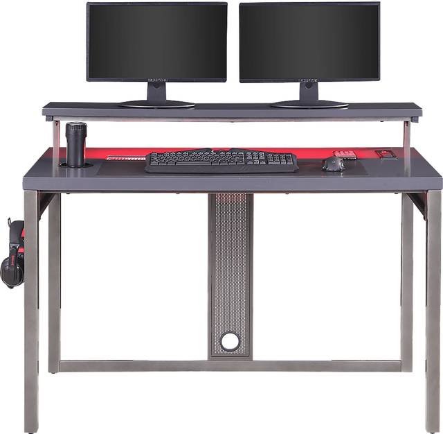 Kids Falkor Gray 48 in. Gaming Desk - Thumbnail - Image 11