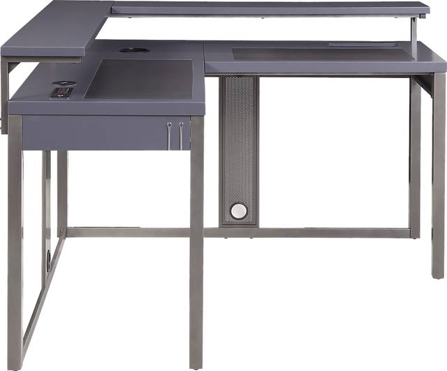 Kids Falkor Gray L-shaped Gaming Desk - Thumbnail - Image 6