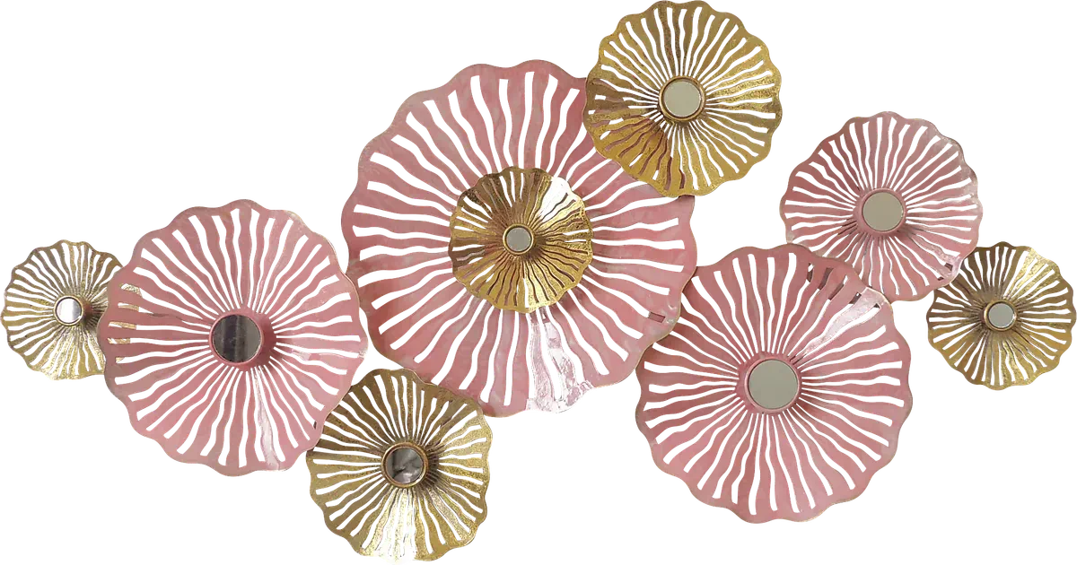 Falling For Flowers Pink Metal Wall Decor Rooms to Go