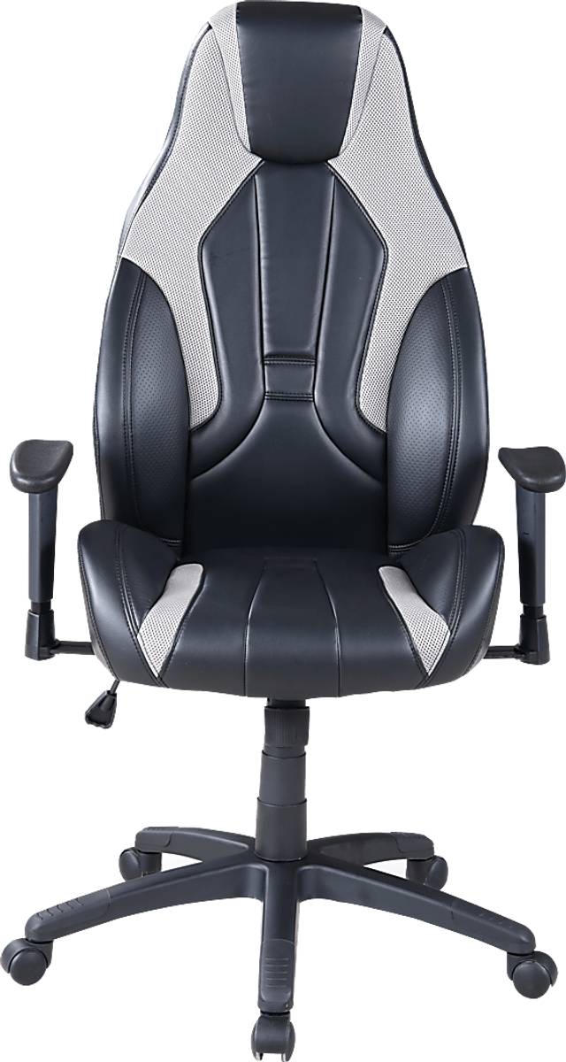 Kids Faryn Black/Gray Gaming Desk Chair - Thumbnail - Image 2