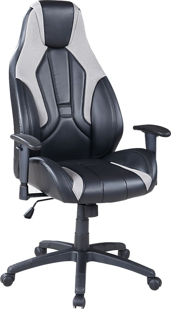 Kids Faryn Black/Gray Gaming Desk Chair Rooms To Go