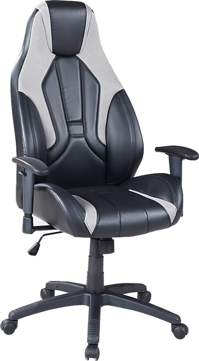 Kids Faryn Black/Gray Gaming Desk Chair - Thumbnail - Image 1