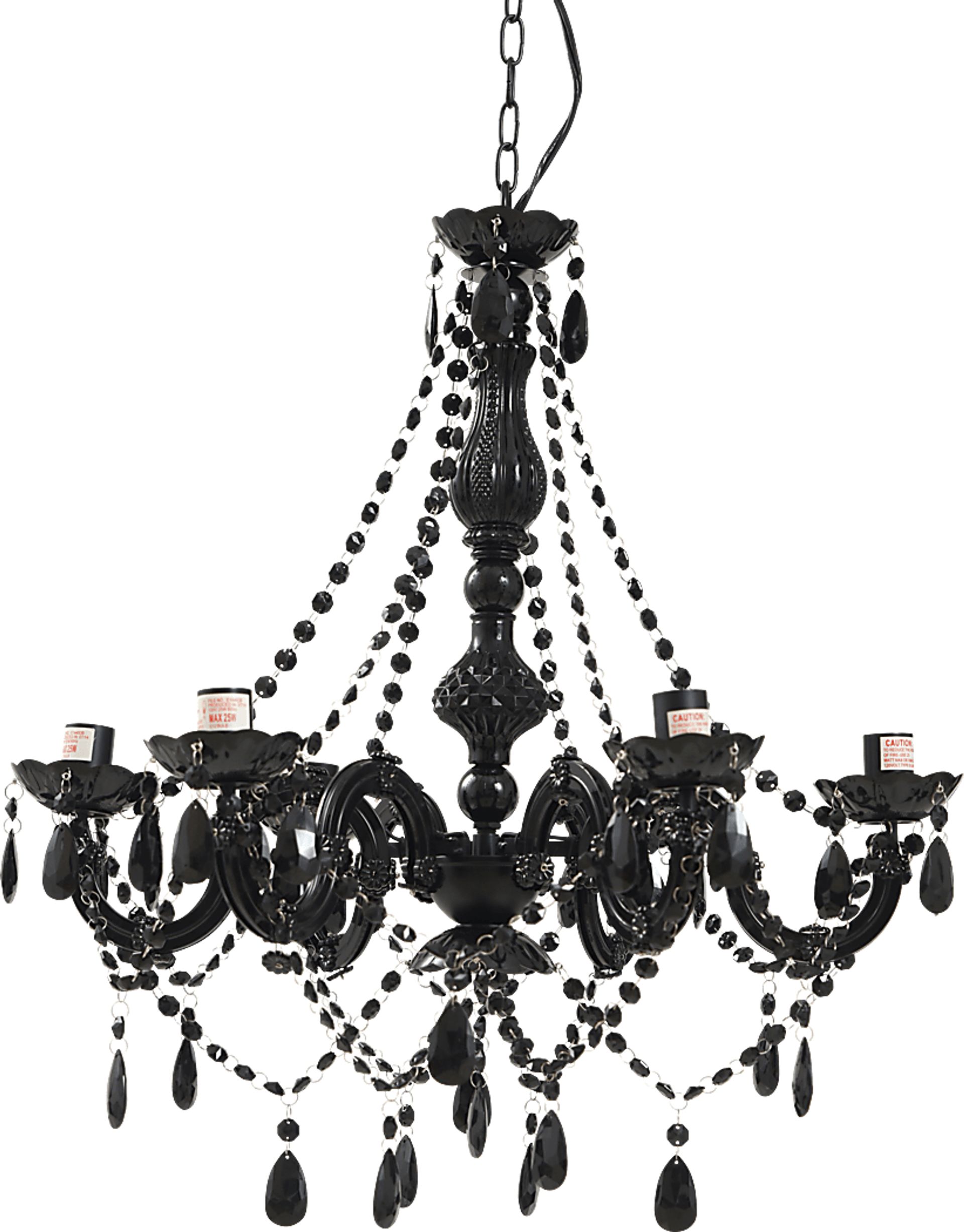 Kids Fashionista Decor Black Chandelier - Image 1