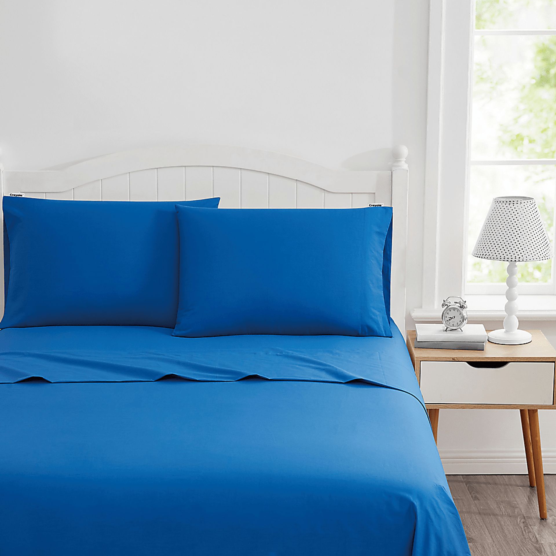 Kids Feeling Bright Blue Twin Sheet Set - Image 2