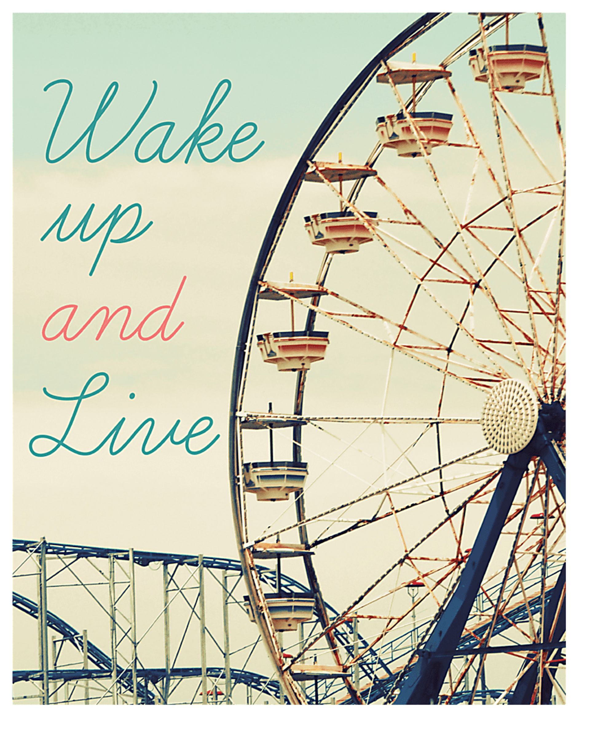 Kids Ferris Wheel Fun Cream Artwork - Image 1