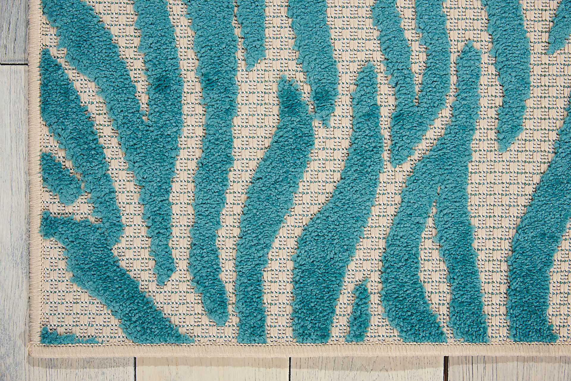 Kids Festive Coral Aqua 4' x 6' Rug - Image 2