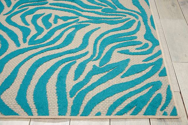 Kids Festive Coral Aqua 4' x 6' Rug - Thumbnail - Image 3