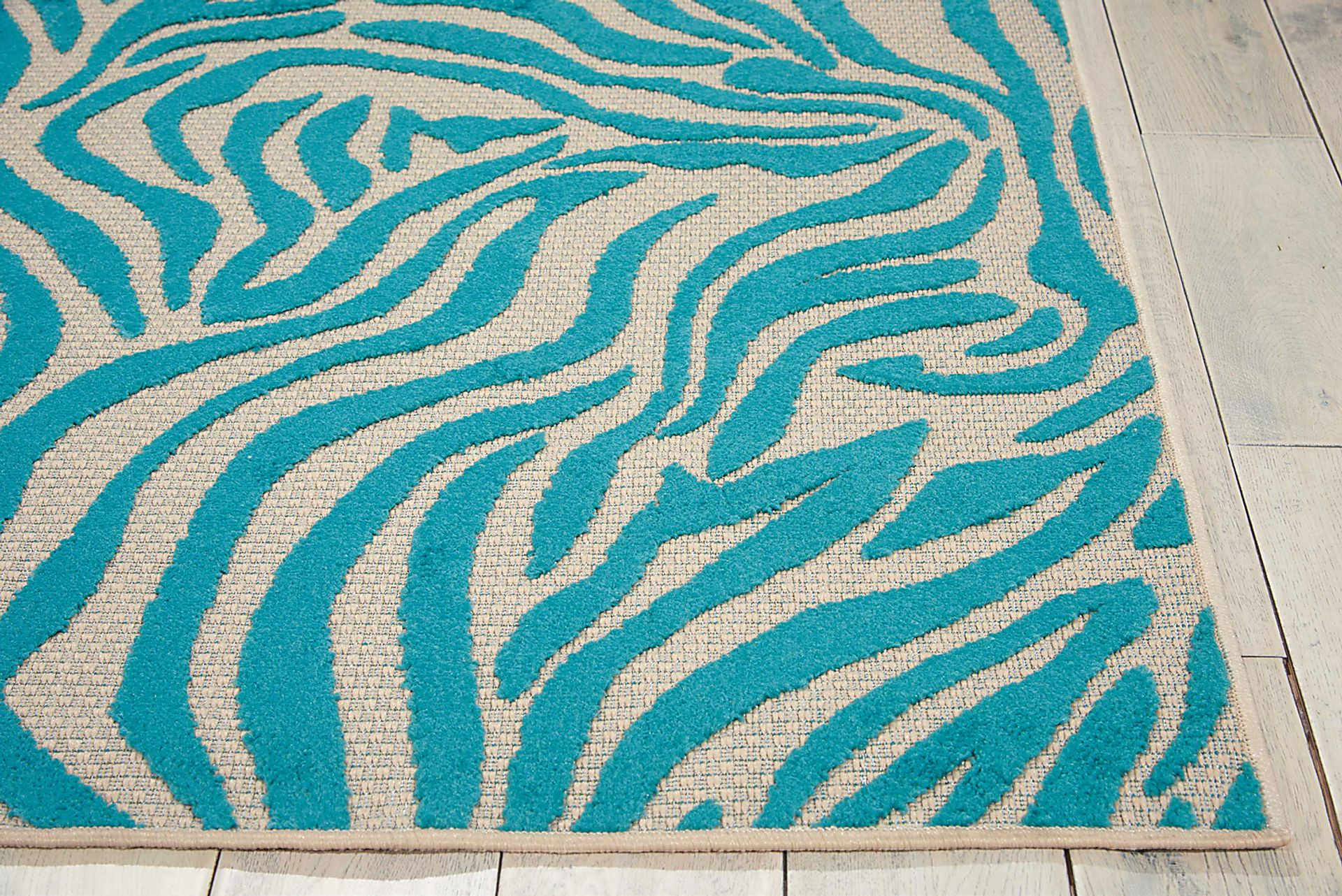 Kids Festive Coral Aqua 4' x 6' Rug - Image 3