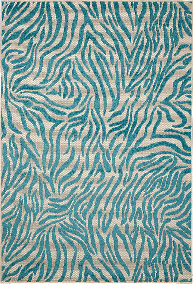 Kids Festive Coral Aqua 4' x 6' Rug - Thumbnail - Image 1