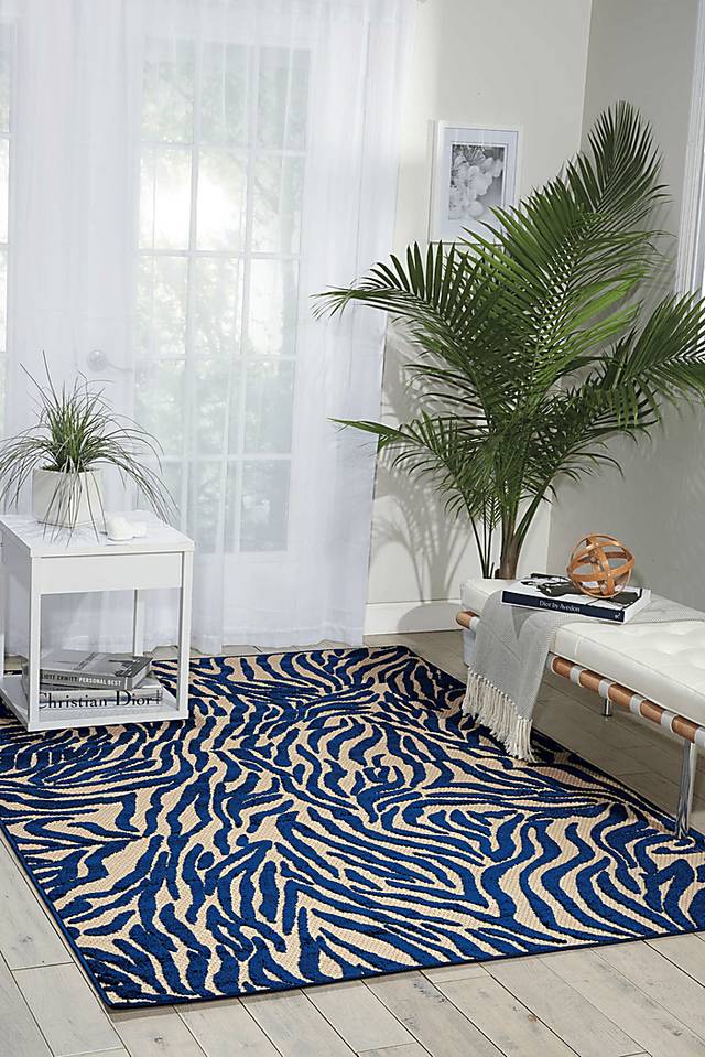 Kids Festive Coral Navy 4' x 6' Rug - Thumbnail - Image 4