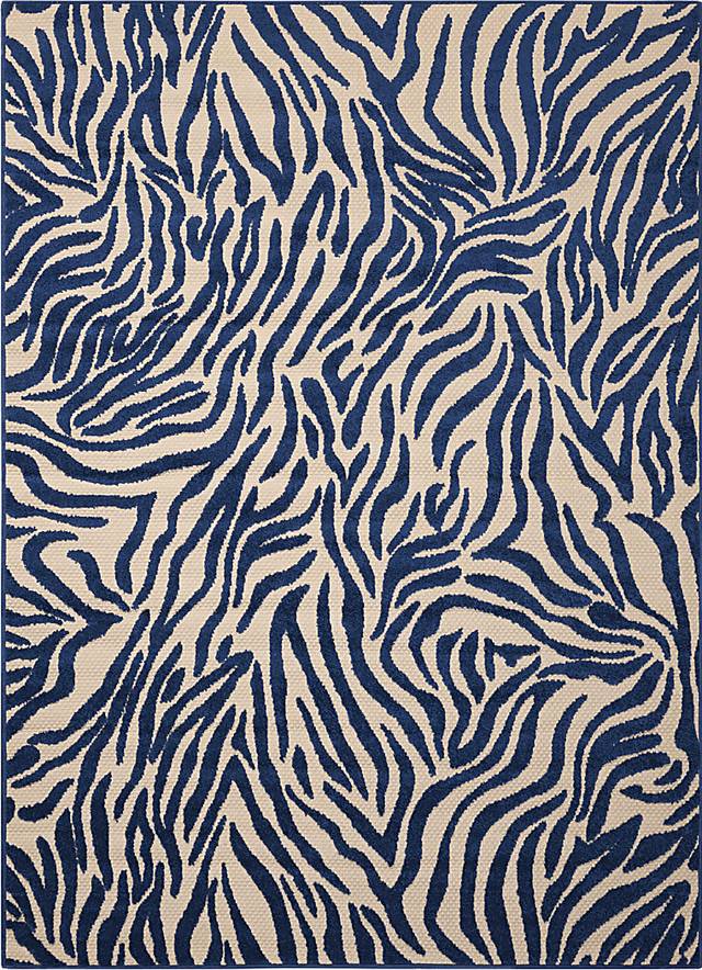 Kids Festive Coral Navy 4' x 6' Rug - Thumbnail - Image 1