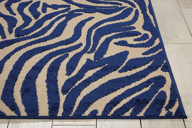 Kids Festive Coral Navy 5' x 8' Rug - Thumbnail - Image 3