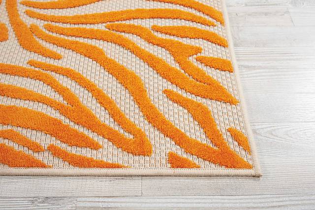Kids Festive Coral Orange 4' x 6' Rug - Thumbnail - Image 3