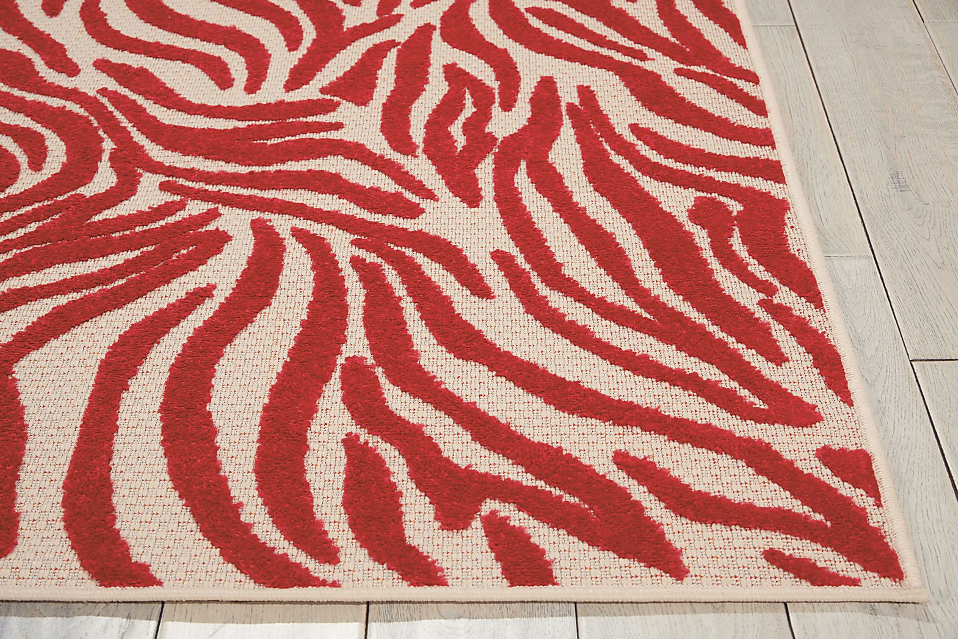 Kids Festive Coral Red 4' x 6' Rug - Image 3