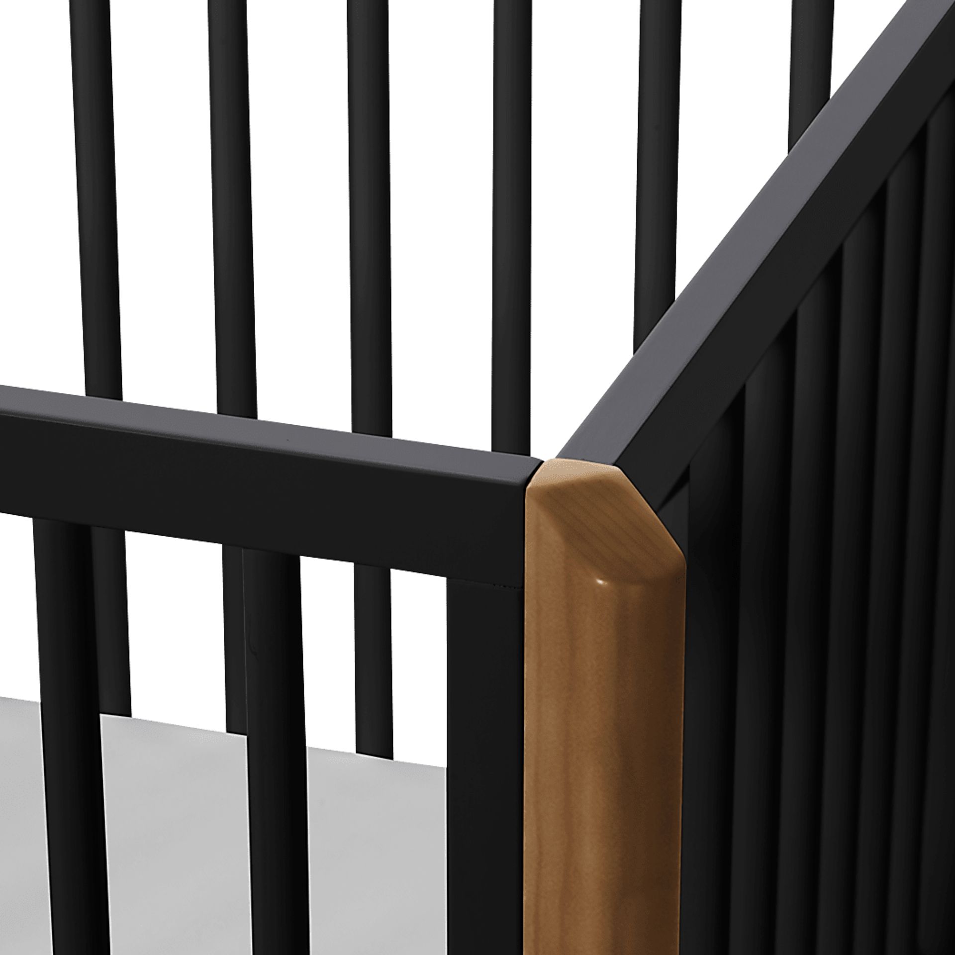 Kids Fiedu Black/Brown Convertible Crib - Image 5