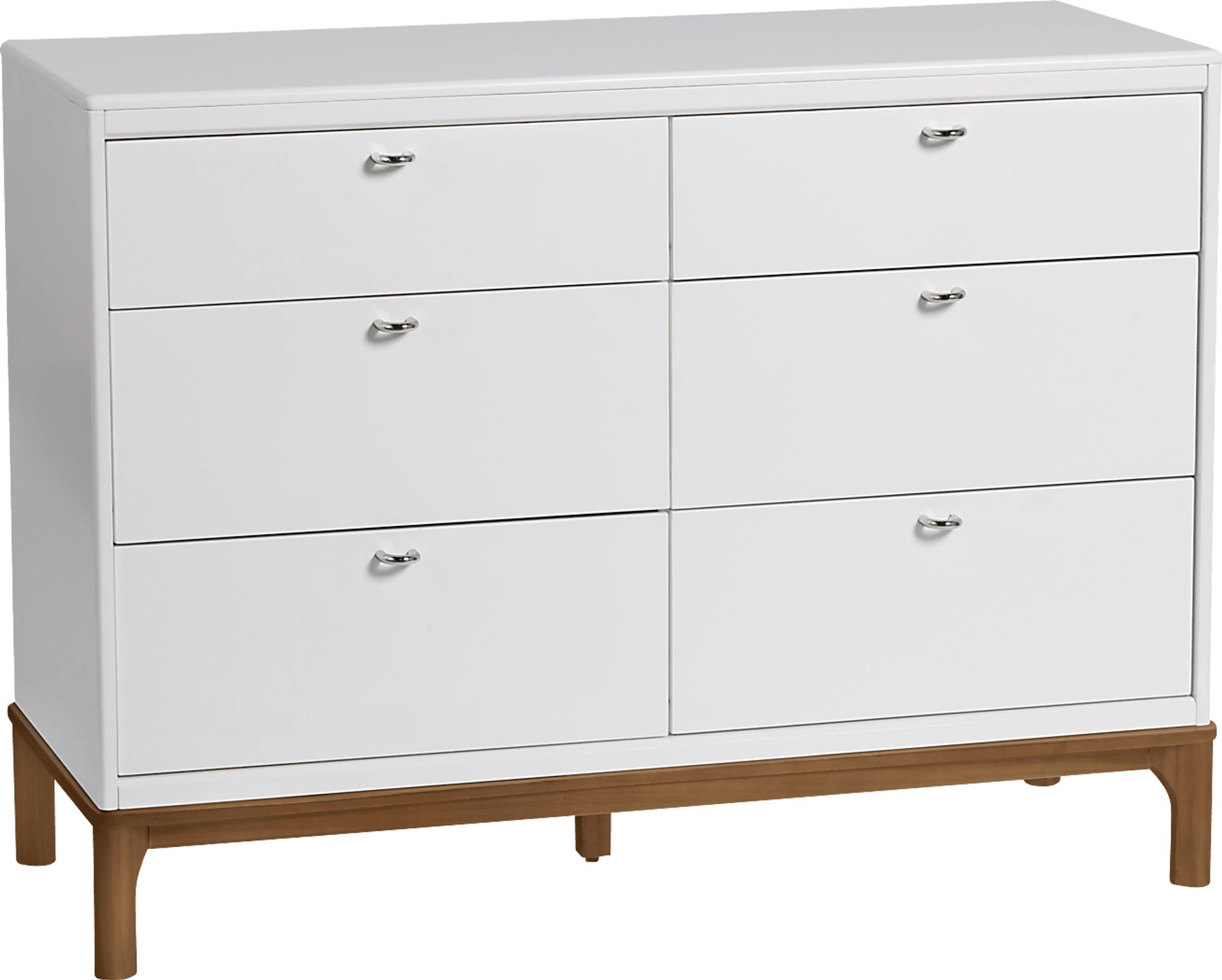Kids Fiedu White/Brown 6 Drawer Dresser - Image 9