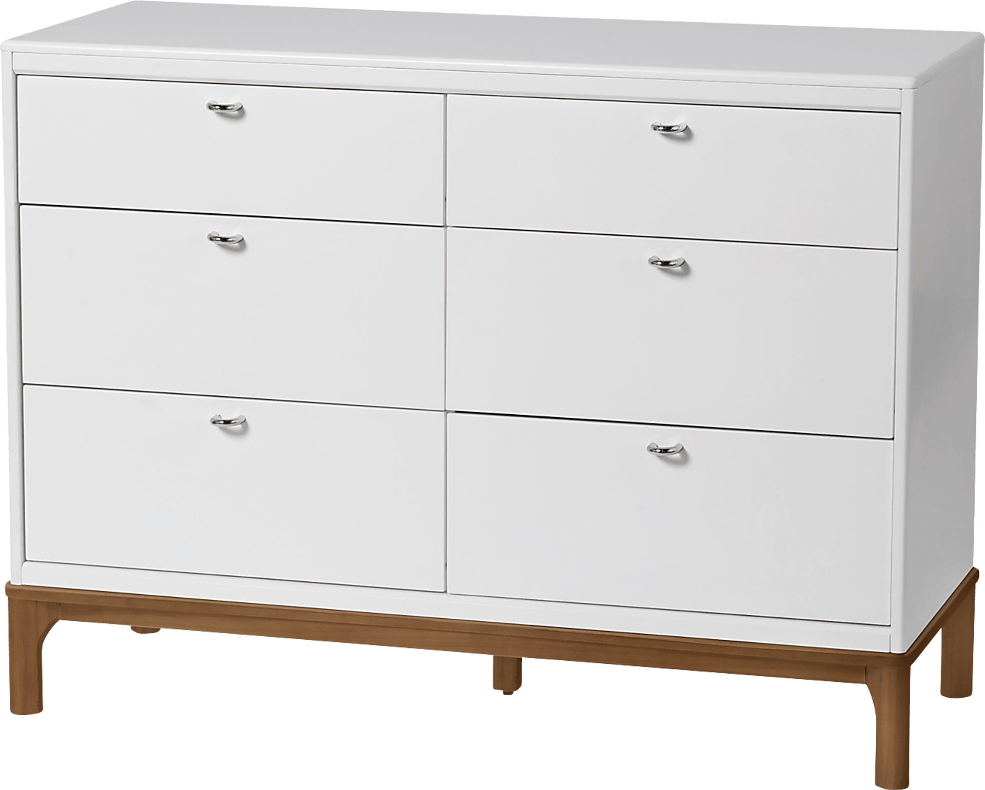 Kids Fiedu White/Brown 6 Drawer Dresser - Image 10