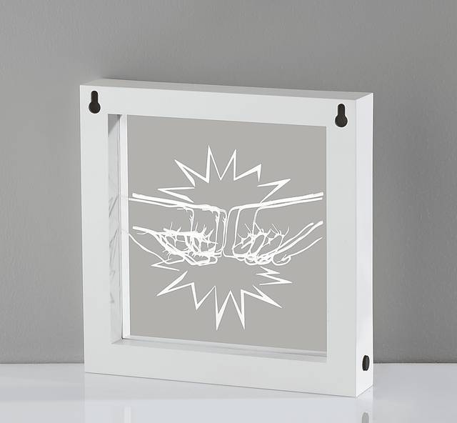 Kids Fist Bump White Table Lamp - Thumbnail - Image 2