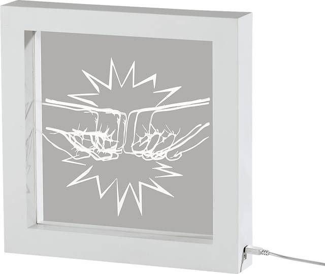 Kids Fist Bump White Table Lamp - Thumbnail - Image 1