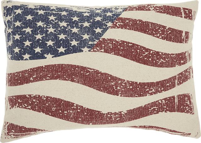 Kids Flag Lane Blue Throw Pillow - Thumbnail - Image 1