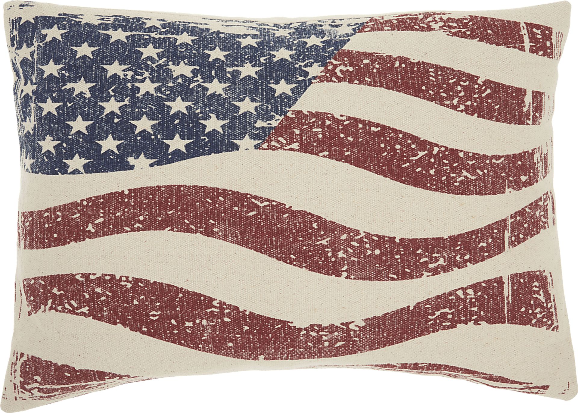 Kids Flag Lane Blue Throw Pillow - Image 1